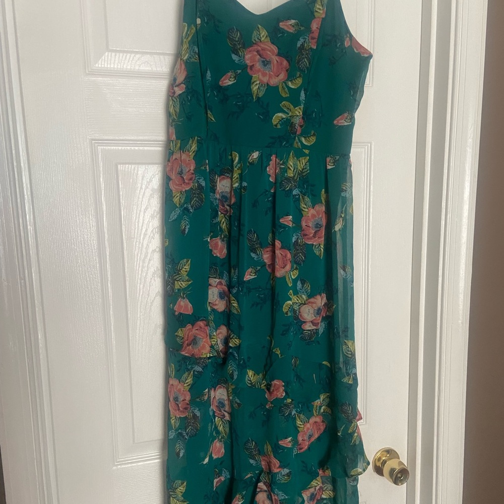 maxi dress with ruffling towards the bottom